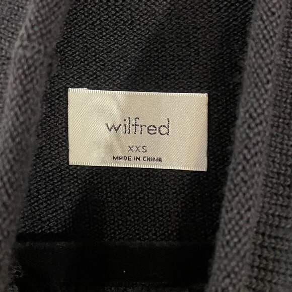 Last Chance! New Aritzia Cyprie 100% Wool Mock Neck Sweater Dress Black XXS $178 - Picture 7 of 9